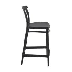 Cross Tabouret snack moderne en polypropylène avec dossier