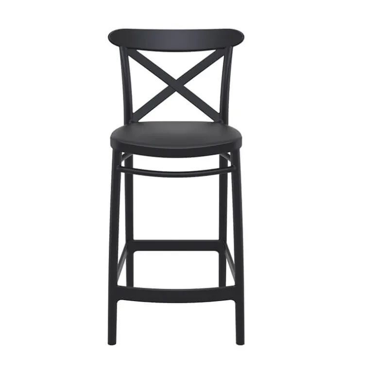 Cross Tabouret snack moderne en polypropylène avec dossier