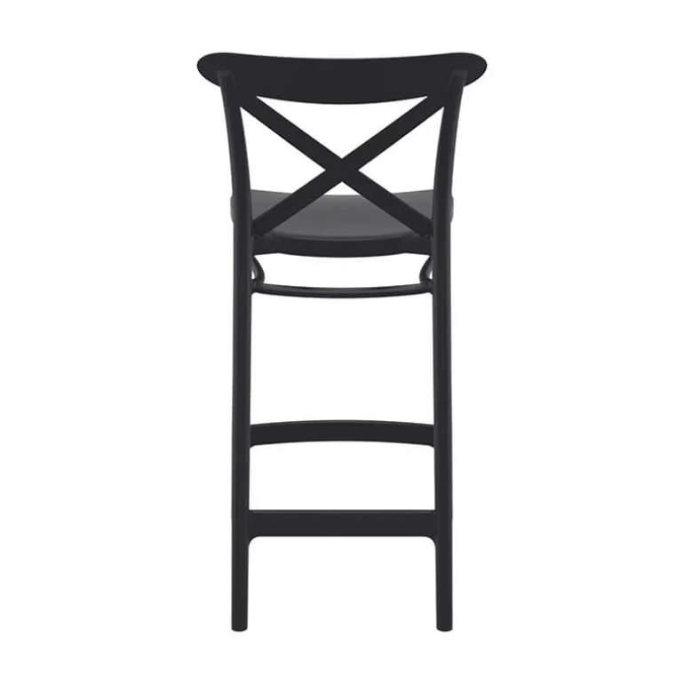Cross Tabouret snack moderne en polypropylène avec dossier