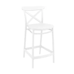 Cross Tabouret snack moderne en polypropylène avec dossier