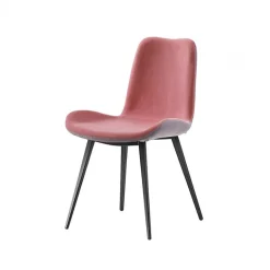 Dalia Midj® Chaise moderne bicolore en tissu et pieds en métal