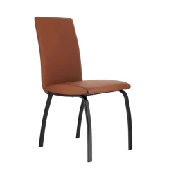 DarcyChaise de salle à manger rembourrée avec pieds en métal