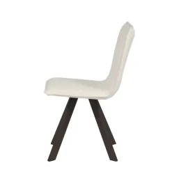 Denia Moblibérica® Chaise moderne en tissu et métal