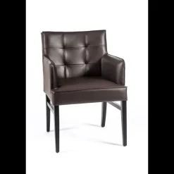 Diem 4 Fauteuil matelassé en synthétique et bois