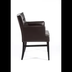 Diem 4 Fauteuil matelassé en synthétique et bois