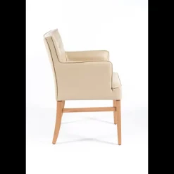 Diem 4 Fauteuil matelassé en synthétique et bois