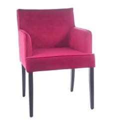 Diem Fauteuil contemporain rembourré en tissu et pieds en bois