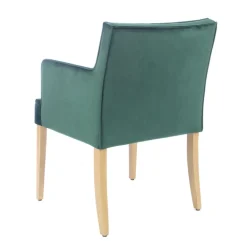 Diem Fauteuil contemporain rembourré en tissu et pieds en bois
