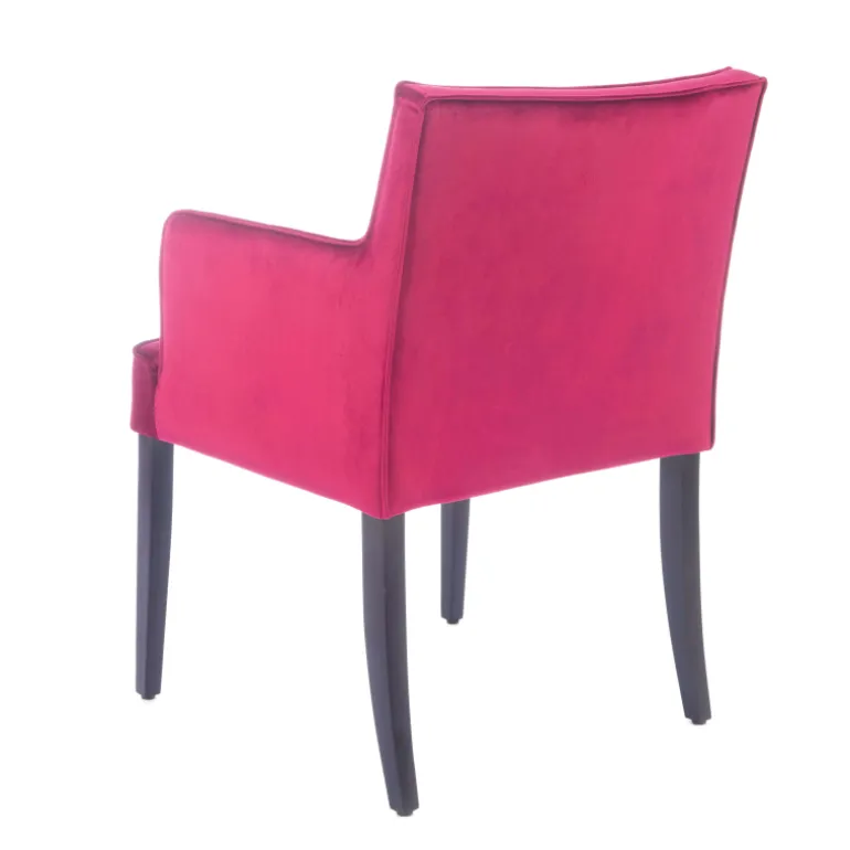 Diem Fauteuil contemporain rembourré en tissu et pieds en bois