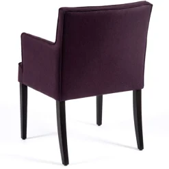 Diem Fauteuil contemporain rembourré en tissu et pieds en bois