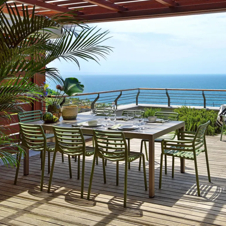 Doga bistrot Chaise de jardin design empilable sans accoudoirs de fabrication italienne