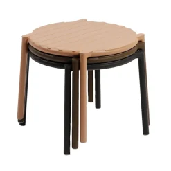 Doga Table basse de jardin ronde empilable fabriquée en Italie