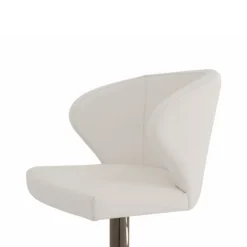 Doris P Tabouret pivotant et réglable en hauteur en synthétique et métal chromé