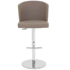 Doris S Tabouret réglable en hauteur et pivotant en synthétique et métal chromé