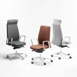 Eden 02 Fauteuil de direction en tissu avec têtière made in France