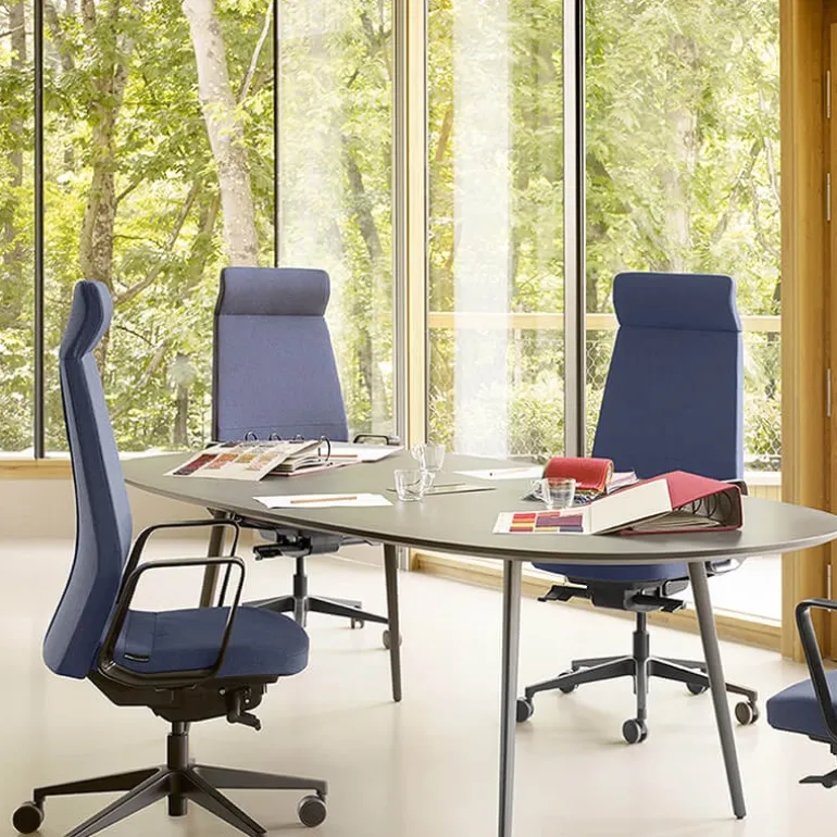 Eden 02 Fauteuil de direction en tissu avec têtière made in France