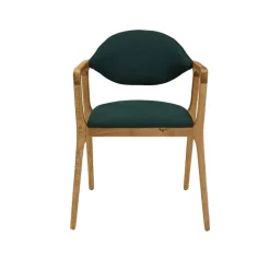 Eden Fauteuil design en bois massif et tissu