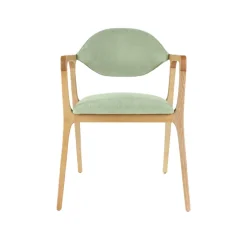 Eden Fauteuil design en bois massif et tissu