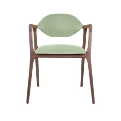 Eden Fauteuil design en bois massif et tissu