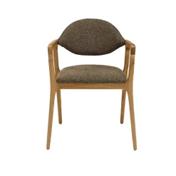 Eden Fauteuil design en bois massif et tissu