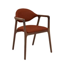 Eden Fauteuil design en bois massif et tissu