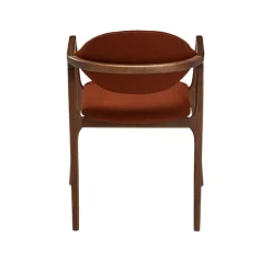 Eden Fauteuil design en bois massif et tissu