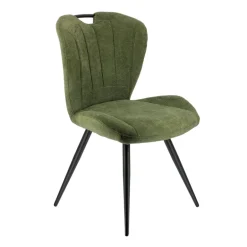 EliseChaise rembourrée pivotante en tissu avec poignée