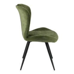 EliseChaise rembourrée pivotante en tissu avec poignée