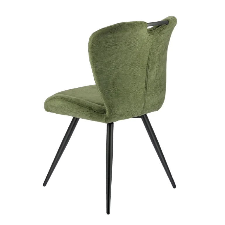 EliseChaise rembourrée pivotante en tissu avec poignée