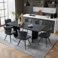 EliseChaise rembourrée pivotante en tissu avec poignée