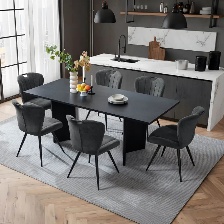 EliseChaise rembourrée pivotante en tissu avec poignée