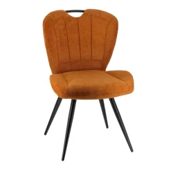 EliseChaise rembourrée pivotante en tissu avec poignée