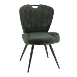 EliseChaise rembourrée pivotante en tissu avec poignée