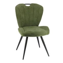 EliseChaise rembourrée pivotante en tissu avec poignée