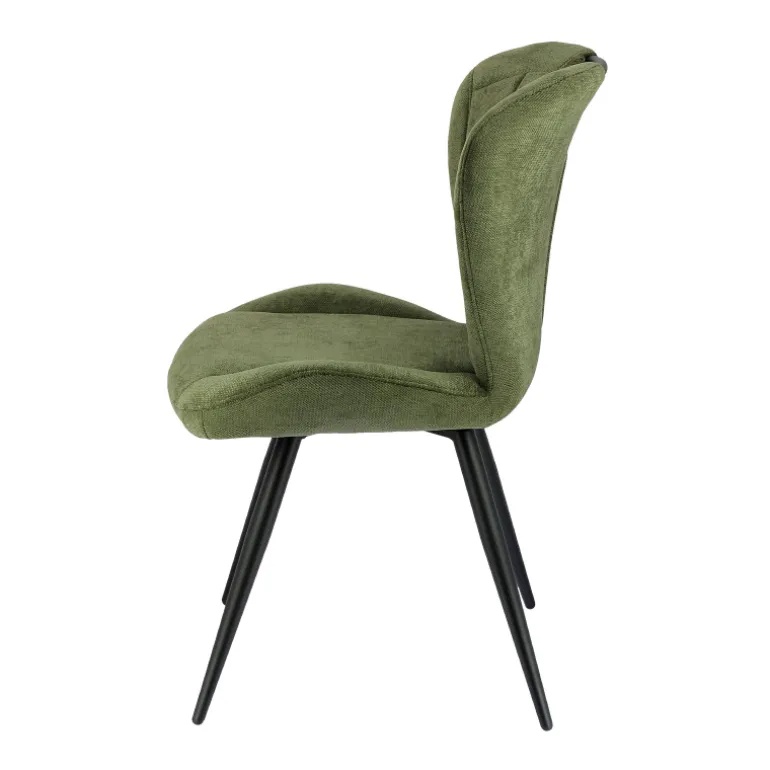 EliseChaise rembourrée pivotante en tissu avec poignée