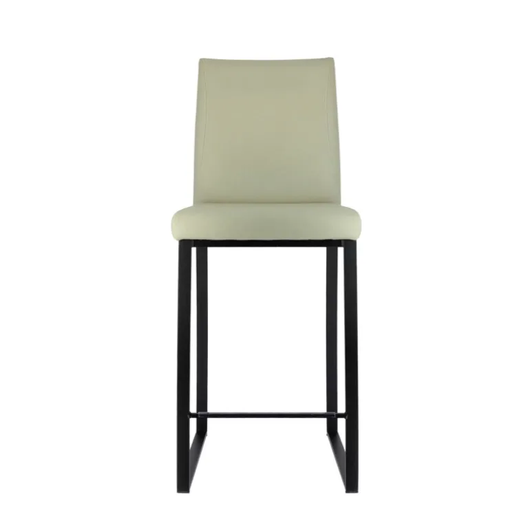 Elite Tabouret snack rembourré en simili et métal