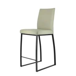 Elite Tabouret snack rembourré en simili et métal