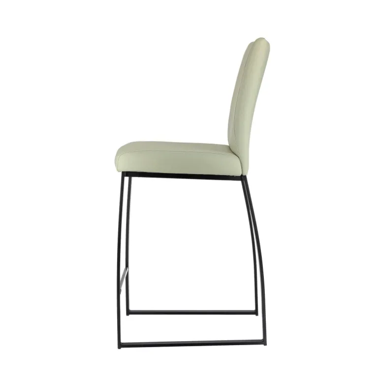 Elite Tabouret snack rembourré en simili et métal