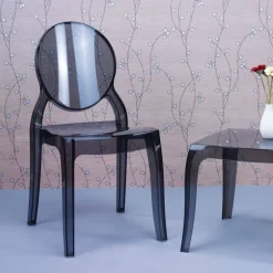 Elizabeth Chaise médaillon transparente en polycarbonate
