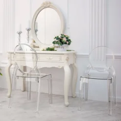 Elizabeth Chaise médaillon transparente en polycarbonate