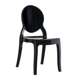 Elizabeth Chaise moderne médaillon en polycarbonate opaque