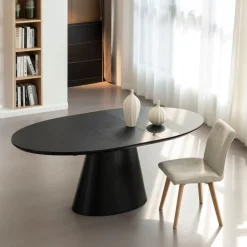 EllaTable design ovale extensible avec pied central