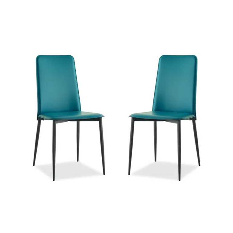 Ely A Chaise moderne en croûte de cuir