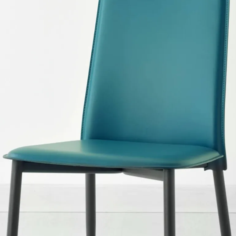 Ely A Chaise moderne en croûte de cuir