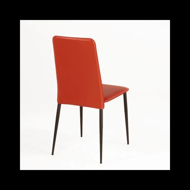 Ely A Chaise moderne en croûte de cuir