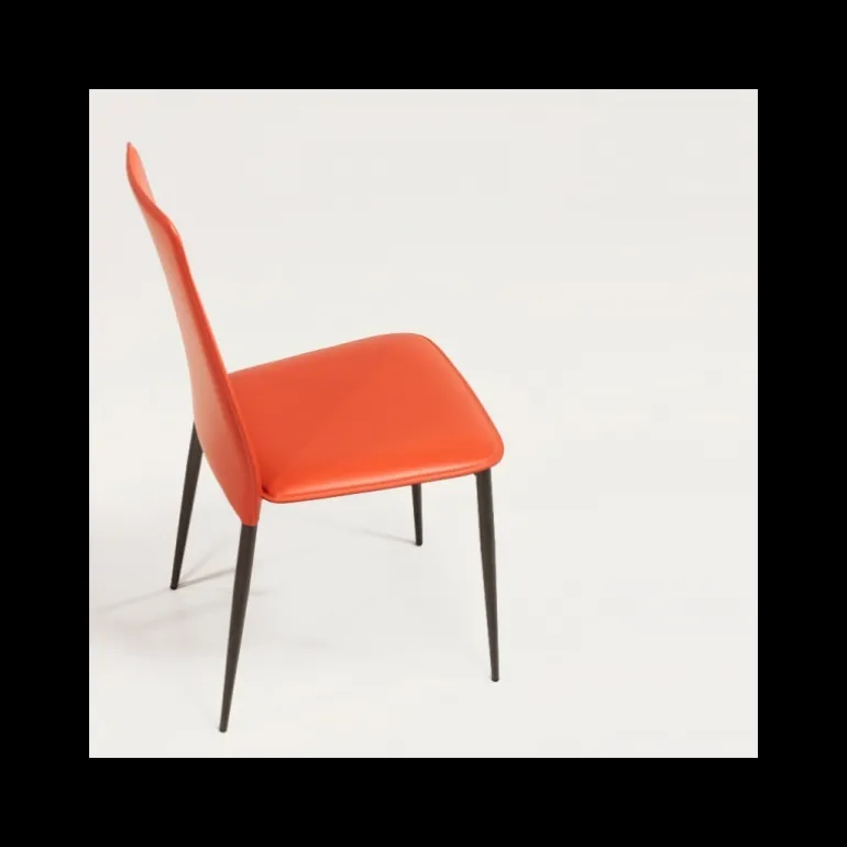 Ely A Chaise moderne en croûte de cuir