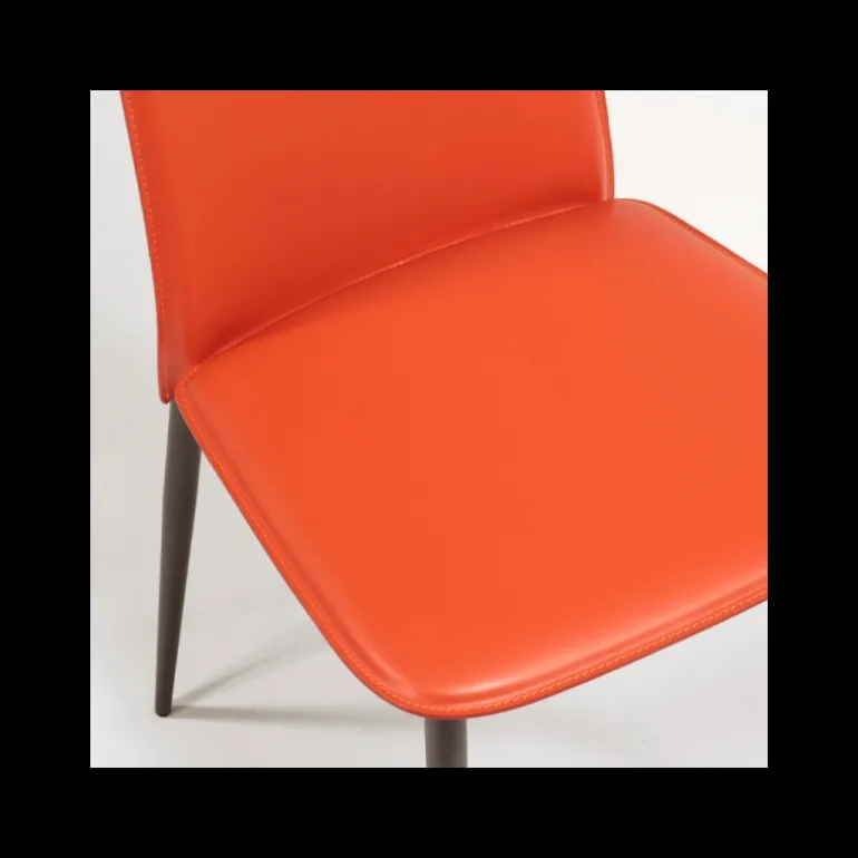 Ely A Chaise moderne en croûte de cuir