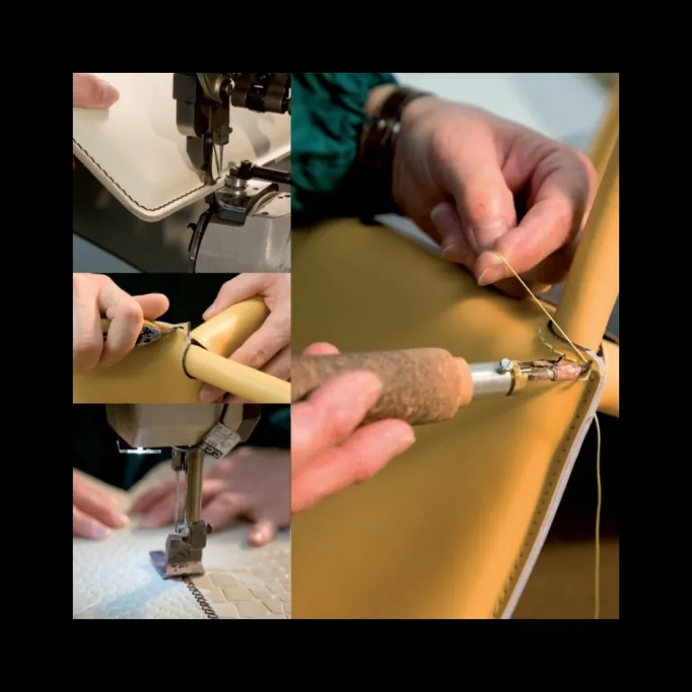 Ely A Chaise moderne en croûte de cuir