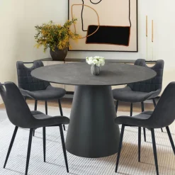 EmmyTable design ronde avec pied central