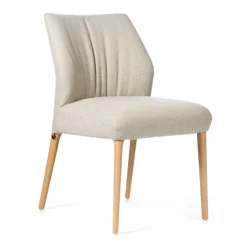 Enora Mobitec® Chaise cocooning en tissu et pieds en bois